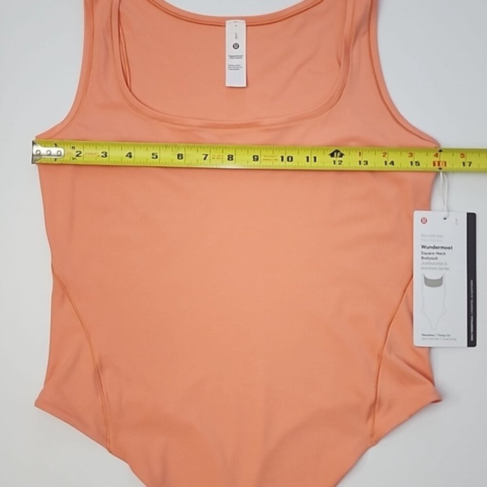 Wundermost Ultra-Soft Nulu Square-Neck Sleeveless Bodysuit Coral Kiss Size Large - Picture 13 of 15